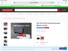 vw t5 cab blind grey