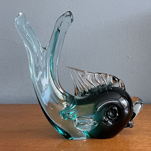 Murano vintage glass fish - glass,