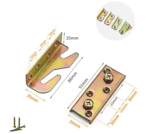 Bed rail brackets - bed,