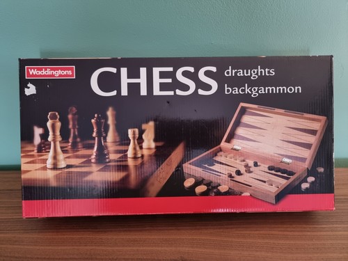 Waddingtons wooden chess - wooden,
