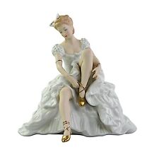Wallendorf Figurine, Ballerina Seated, Large