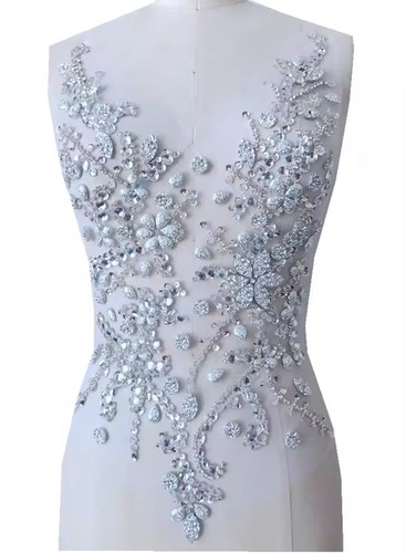 White rhinestone lace - rhinestone,