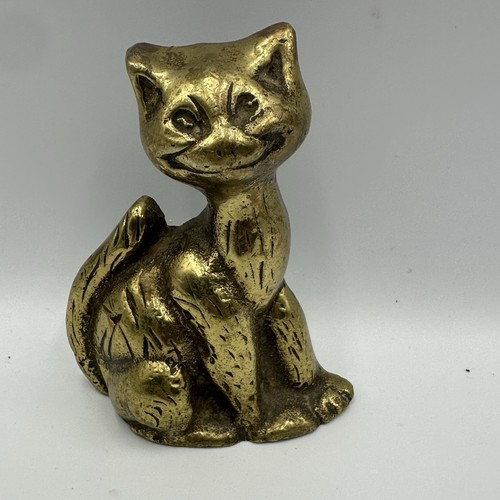 Brass cat door - door, stop