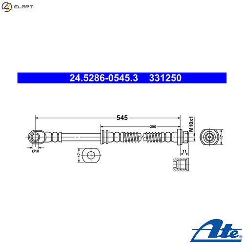 Brake hose 5286 - 24.5286-0545.3, for