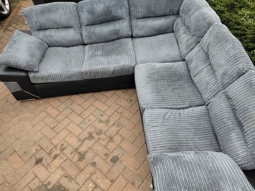 Large corner sofa grey jumbo - grey,