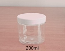 Plastic Storage Jars Pots Screw Top Lids Spices Food Container Clear Pet Tub