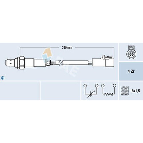 77170 fae lambda sensor - sensor, rear