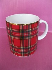 St Michael Large Tartan Coffee Mug Made in Japan M&S  Scottish Pattern 5982 VTG