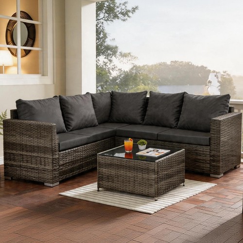 Rattan corner sofa 5seater - corner,