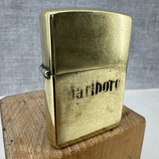 Zippo 1932/1992 Solid Brass Lighter - Marlboro - New flint, working