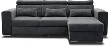 Luca Fabric Corner Universal Arm Sofa Bed With Storage
