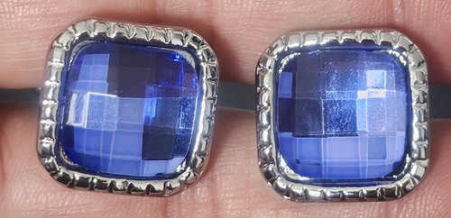 Mens silver simulated - simulated, sapphire
