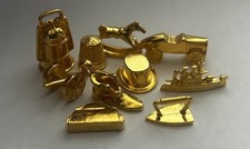 Vintage Franklin Mint Monopoly Collector's Edition Set of 10 Tokens