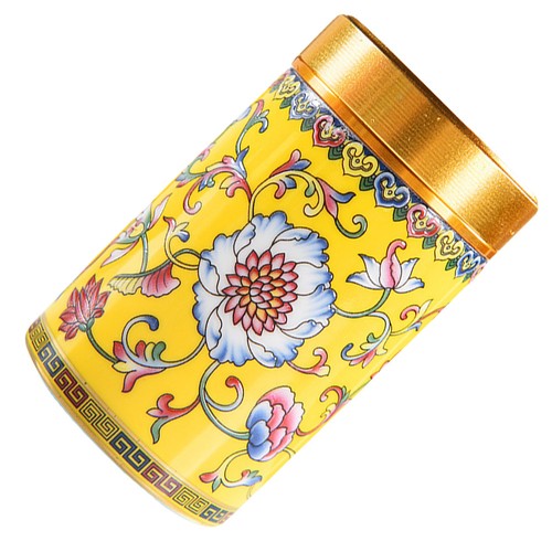 Ceramic jar with - jar, lid