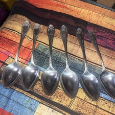 Vintage Silver Plated 6 Large Spoons-ZIL (USSR)Brand-21 cm