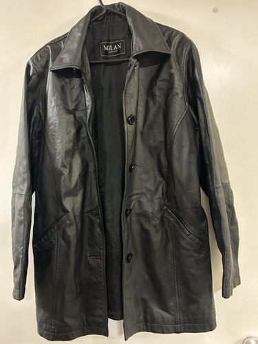 Milan leather black real - leather,