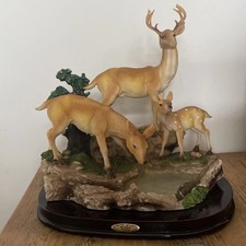 The Juliana Collection impressive Stag Deer fawn family Ornament Vintage 90’s