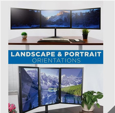 PUTORSEN Triple Monitor Stand for 13-27” LCD LED Screens - Three Arm Desk Mount