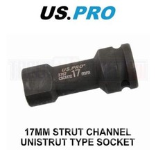 US PRO Tools 17mm Strut Channel Unistrut Type Socket Length 72mm 1/2" DR 3767