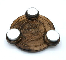 Wooden Triple Votive Candle