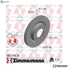 2x BRAKE DISC 380.2116.20 FOR