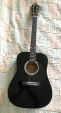Squier by Fender | SA-105 Black Acoustic Guitar | Full Size 