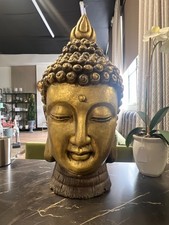 large buddha head statue