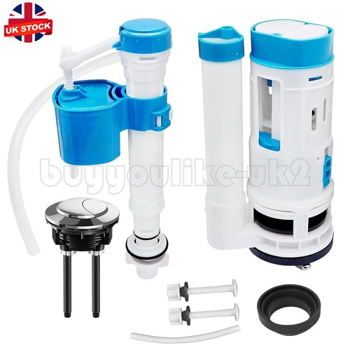 Dual toilet flush valve - dual, push