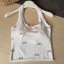 Ladies Printed Lace Bow Tie