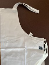 WHITE BIB APRON for Bar Cafe Pub Waiter Barista 100% Polyester - DENNYS DP53E