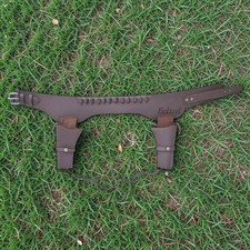 Brown leather double holster - brown,