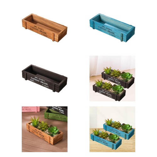 Wooden planter box rectangle - wooden,