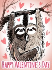 A5 Sloth Valentine's Day Card