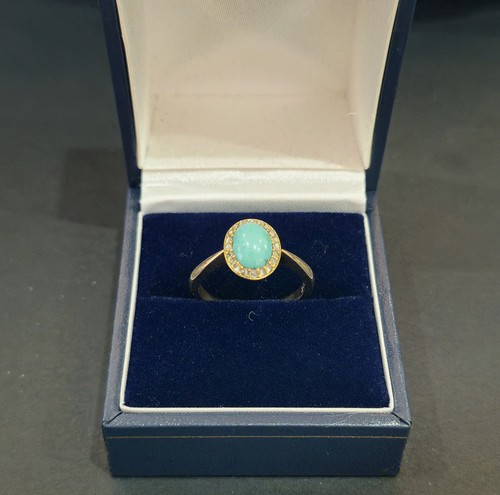 Antique 9ct gold - 9ct, turquoise