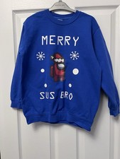 Among us blue Christmas jumper