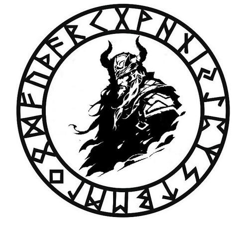 Large viking man - man, compass