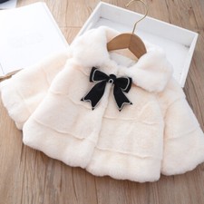 Bridesmaid Girl Cape Faux Fur