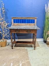 Victorian oak marble - victorian, marble-top