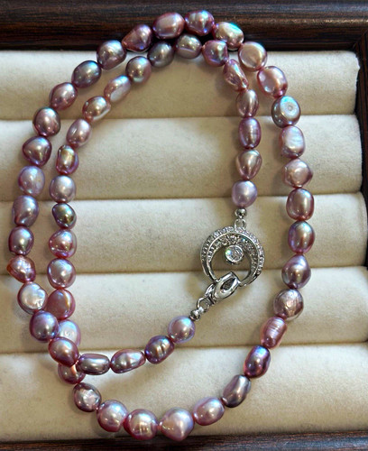 Purple baroque pearl beaded - pearl,