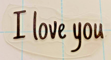 I Love You Mini Car Decor Mirror Decal Sticker Vinyl Transfer ( Office B1)*