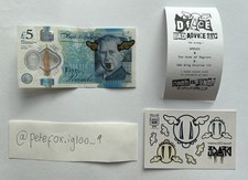 DFace X King Charles £5 Note - Cash Is King - Rare Gold - Receipt & Stickers Inc
