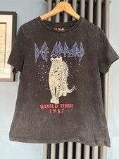 Def Leppard World Tour 1987 T Shirt Official Merchandise Reproduction M 12 Band