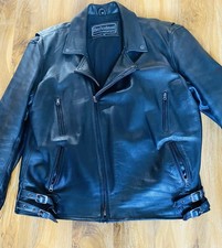 Men’s Black Leather Bike Jacket Size 54 Chest. Made By Bikers paradise  Coventry