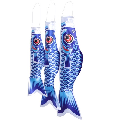 3pcs blue polyester - blue, carp