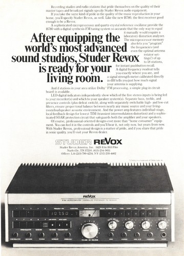 Revox b780 receiver - b780,