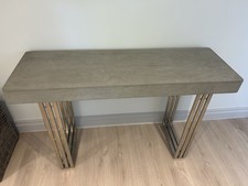 Unique Concrete And Steel Console Table