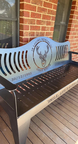 Personalised memorial bench