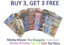 Kids Boys Girls Birthday Party Loot Bag Filler Stickers Keyrings Choose Design