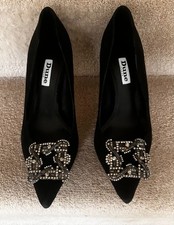 Dune Betti Brooch Diamante High Heeled Court Shoes Size 3UK/36EU