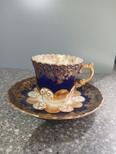 Beautiful Antique Aynsley  Coffee Cup Duo , 1899 - 1906 , Pattern Number 12144 .